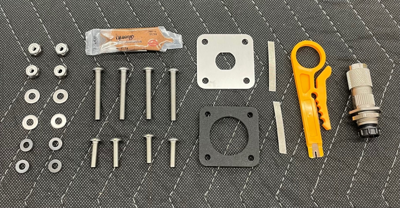 Network Connector - Flanged Female Socket with Bulkhead Plate Kit